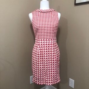 Retro pink and red dress